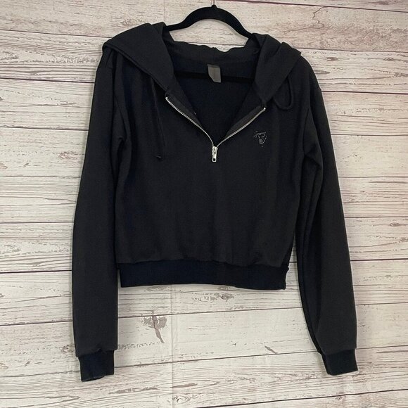 Revival Oversized Cropped Pullover Hoodie Size SM - Picture 2 of 4